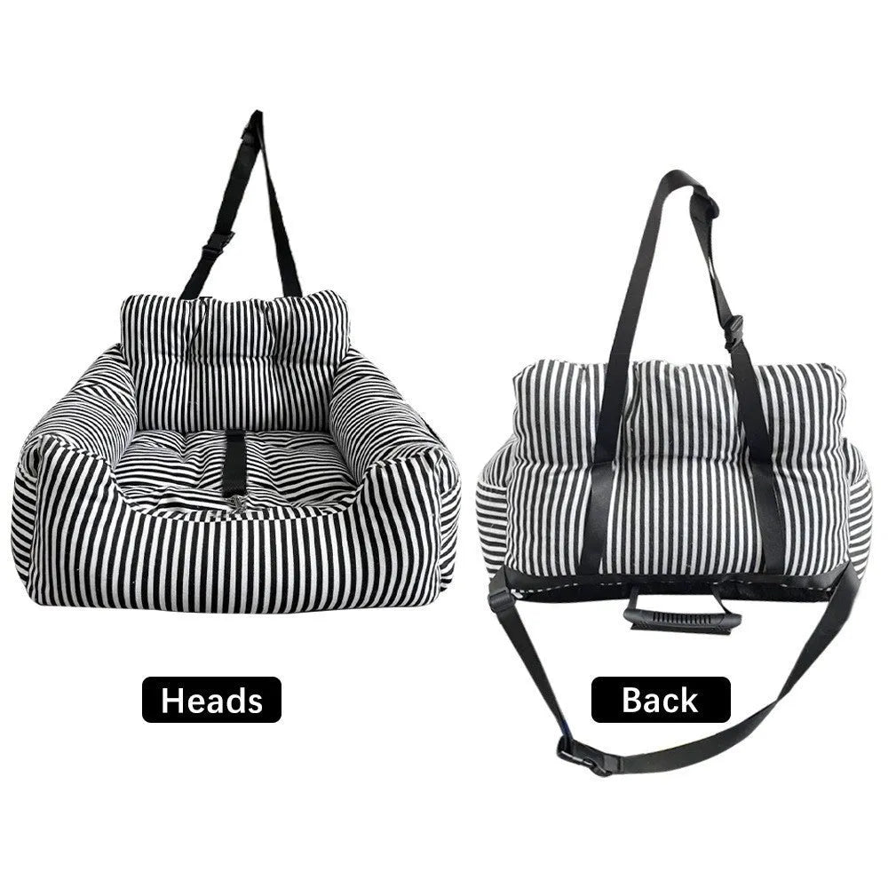 Pet sofa bed car nest striped nest for dogs 45x40x30cm single seat in black stripes