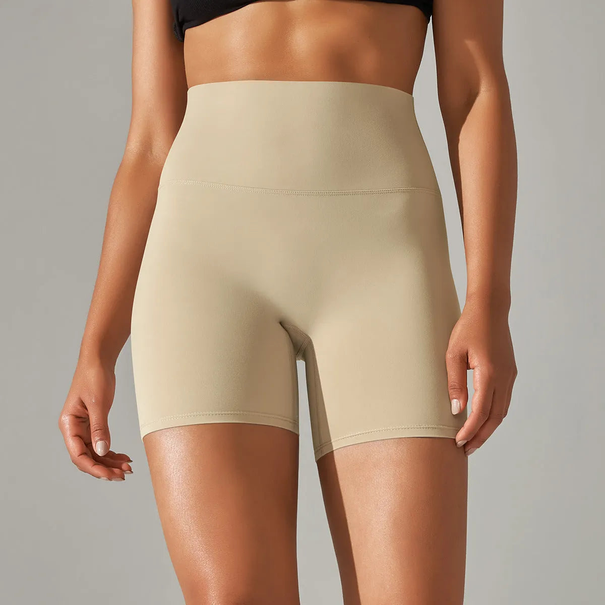 Women's high-waisted fitness pants with hip-lift design in multiple colour options