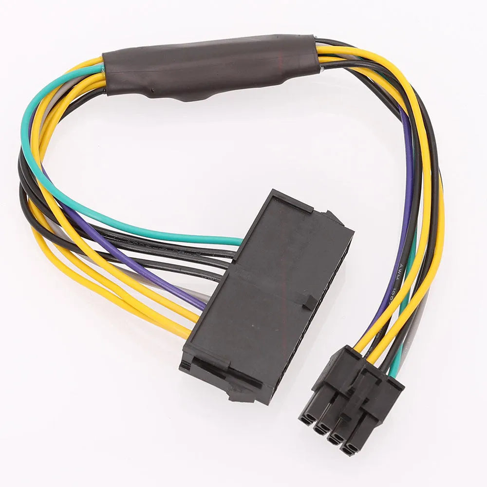 Black DELL Optiplex ATX 24-pin to 8-pin motherboard power adapter cable, 30cm long