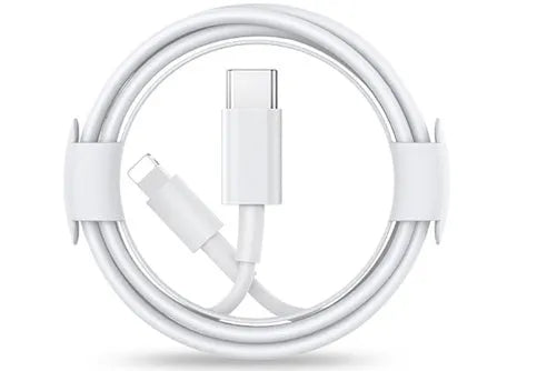 3-metre long grey Apple Lightning to USB fast charging cable for iPhone and iPad.
