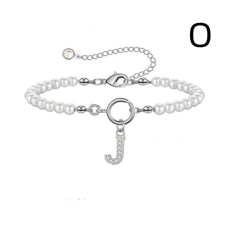 2024 personalised initial pearl bracelet for women with toggle clasp