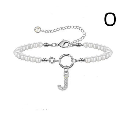2024 personalised initial pearl bracelet for women with toggle clasp