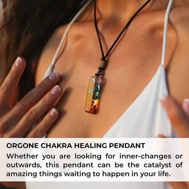 Retro Reiki Healing Energy Crystal Pendant for yoga and meditation, natural stone, 7 chakra alignment