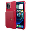 Car magnetic card cover phone case drop-resistant TPU back cover for iPhone 15 Pro black