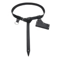 Medieval knight PU leather belt three-piece set in black for COSPLAY costume