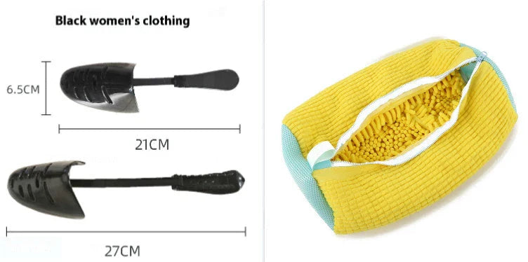 Shoe Cleaner Washing Machine Bag with Chenille Fibers for Gentle, Effective Shoe Cleaning