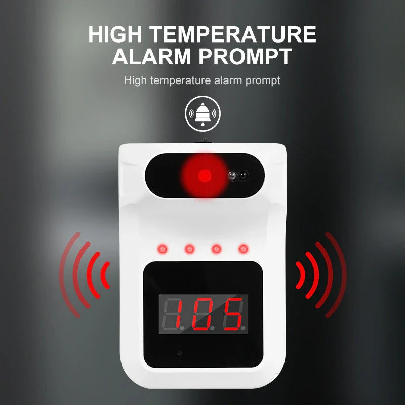 Wall-mounted Thermometer Alarm Thermometer with LED display and non-contact measurement