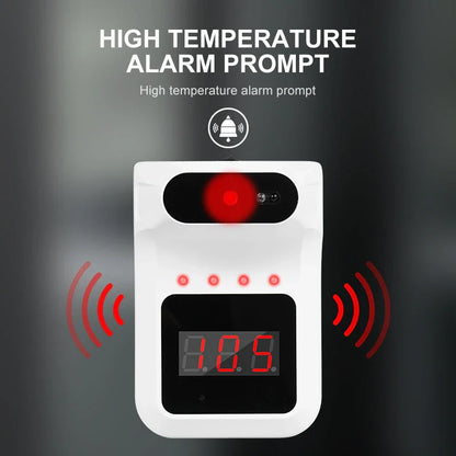Wall-mounted Thermometer Alarm Thermometer with LED display and non-contact measurement