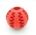 Natural silica gel slow feeder dog ball toy in blue for dental cleaning and treat dispensing