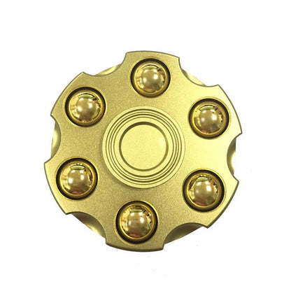Brass gun revolver bullet fidget toy spinner with detachable rotating parts
