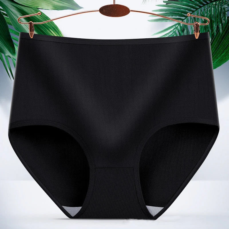 Women's high waist tummy tucking panties in milk silk, assorted colours