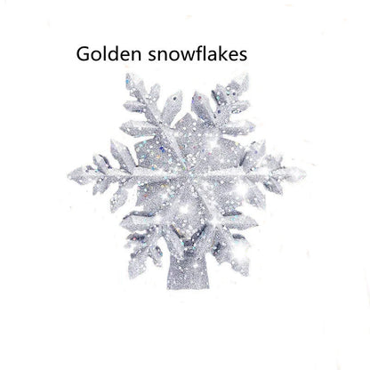 LED Projection Christmas Tree Topper with snowflake effect in silver and gold