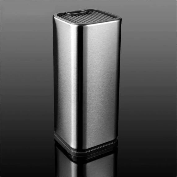 Stainless steel kitchen tool holder with detachable bottom in black and white