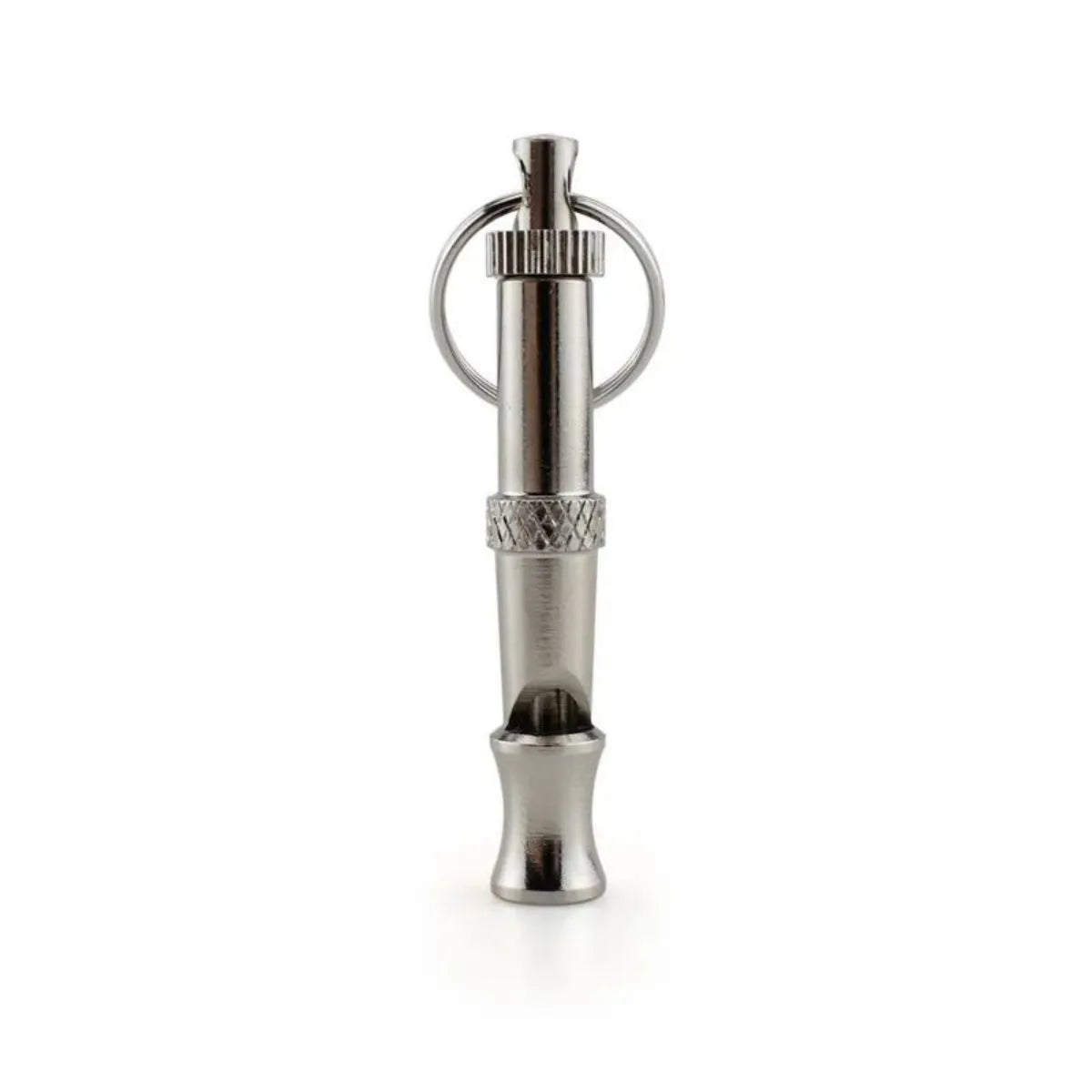 Metallic brass ultrasonic adjustable dog whistle for training with pitch control nut