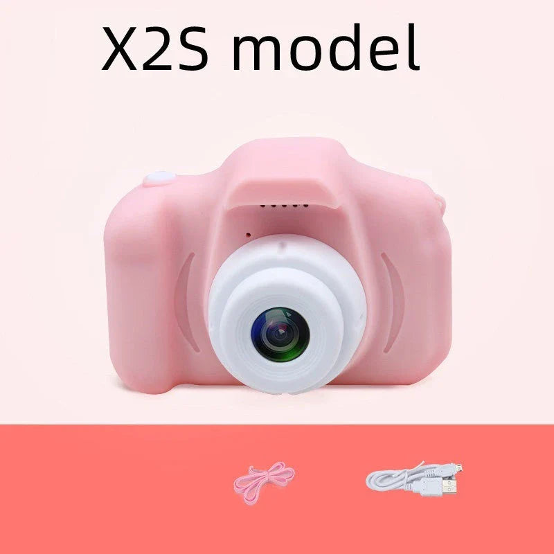 Playful X2 HD Mini Digital Camera for Kids with Durable Silicone Body, Vibrant Display, and Creative Filters