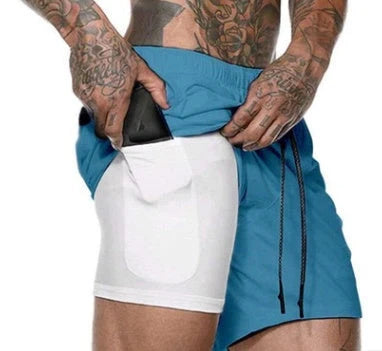Pocket compression shorts in various colours and sizes for workouts and outdoor activities