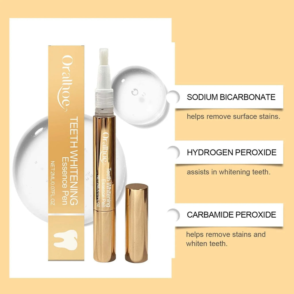 2ml oral care pen for teeth brightening with hydrogen peroxide formula in portable design
