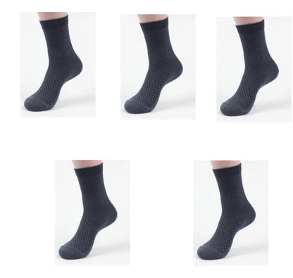 Men's bamboo fiber business socks in various colours