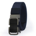 Men's toothless nylon canvas belt with alloy buckle in Army Green colour