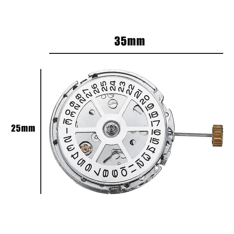 8215 automatic movement replacement stainless steel watch mechanism 25 mm diameter