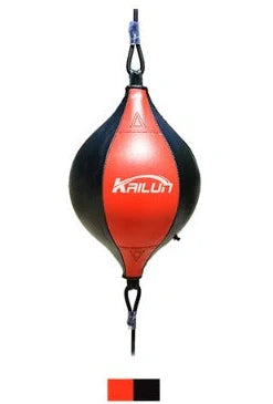 Black boxing speed ball with 40cm length hanging from elastic ropes with inflator and hooks