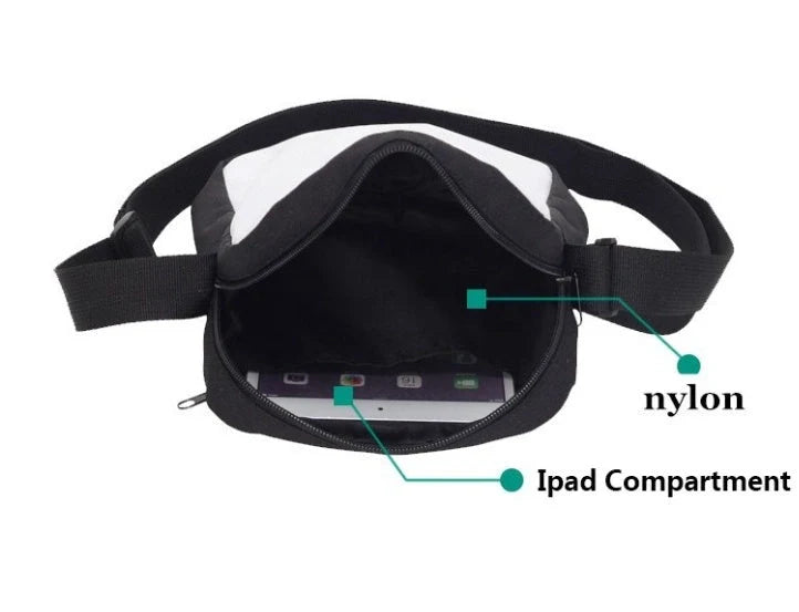 Marshmello black nylon computer backpack with water-resistant feature