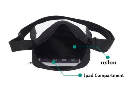 Marshmello black nylon computer backpack with water-resistant feature