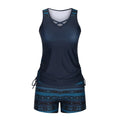 Women's separated swimsuit with tied top and high waist briefs in multiple colour options