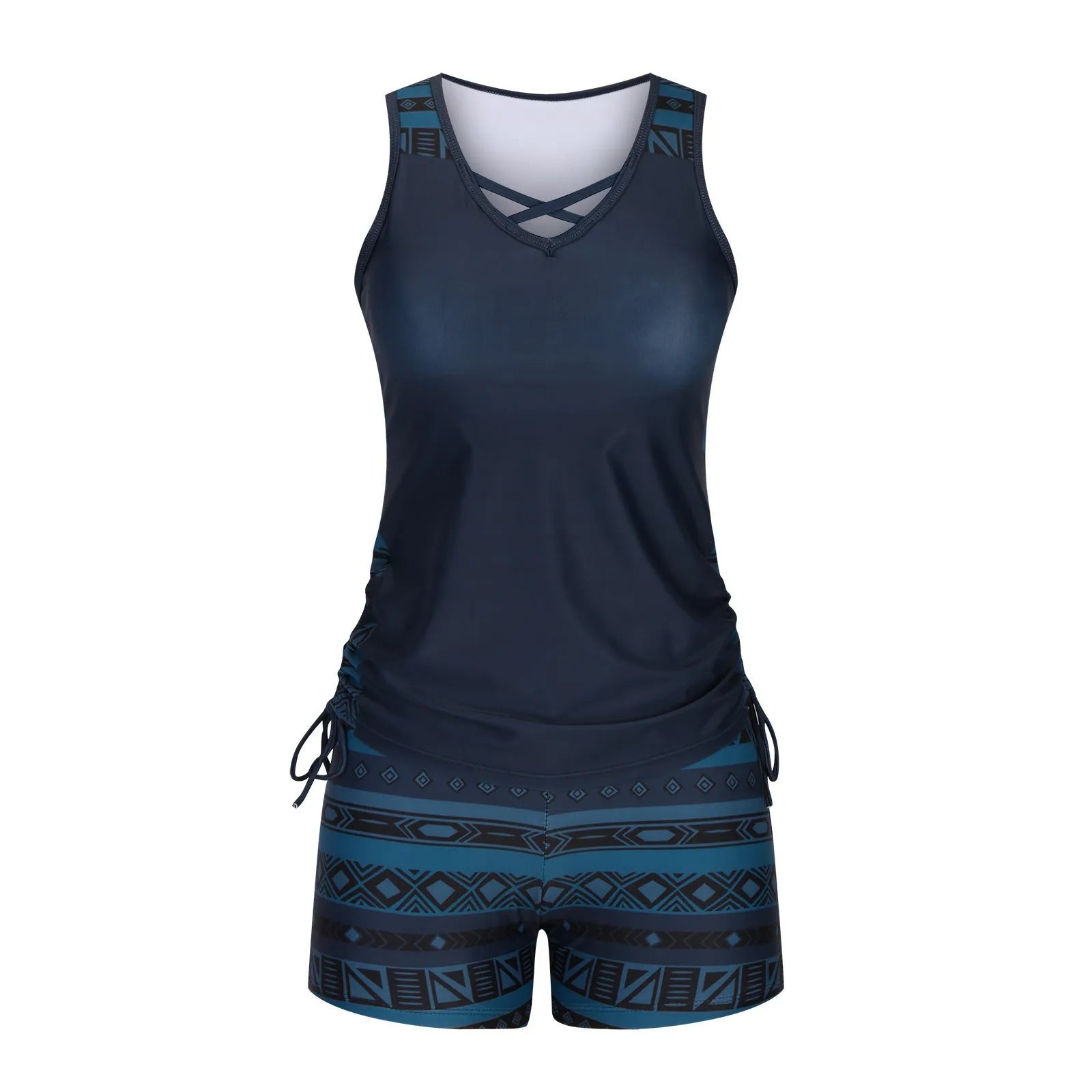 Women's separated swimsuit with tied top and high waist briefs in multiple colour options