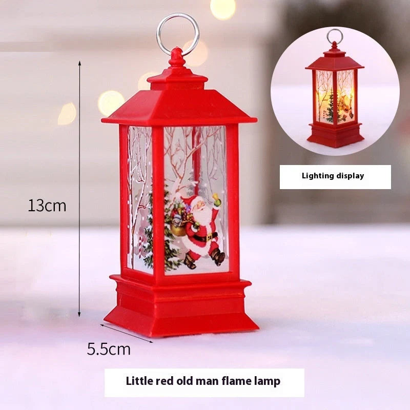 Christmas Santa Claus LED night light battery-powered hanging lantern for festive decoration