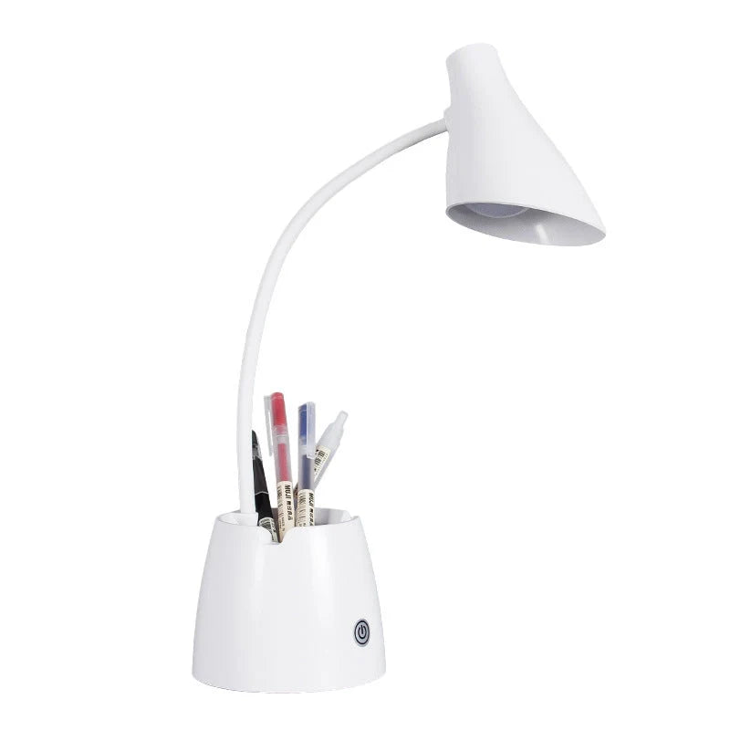 LED folding table lamp with adjustable color temperature and foldable design