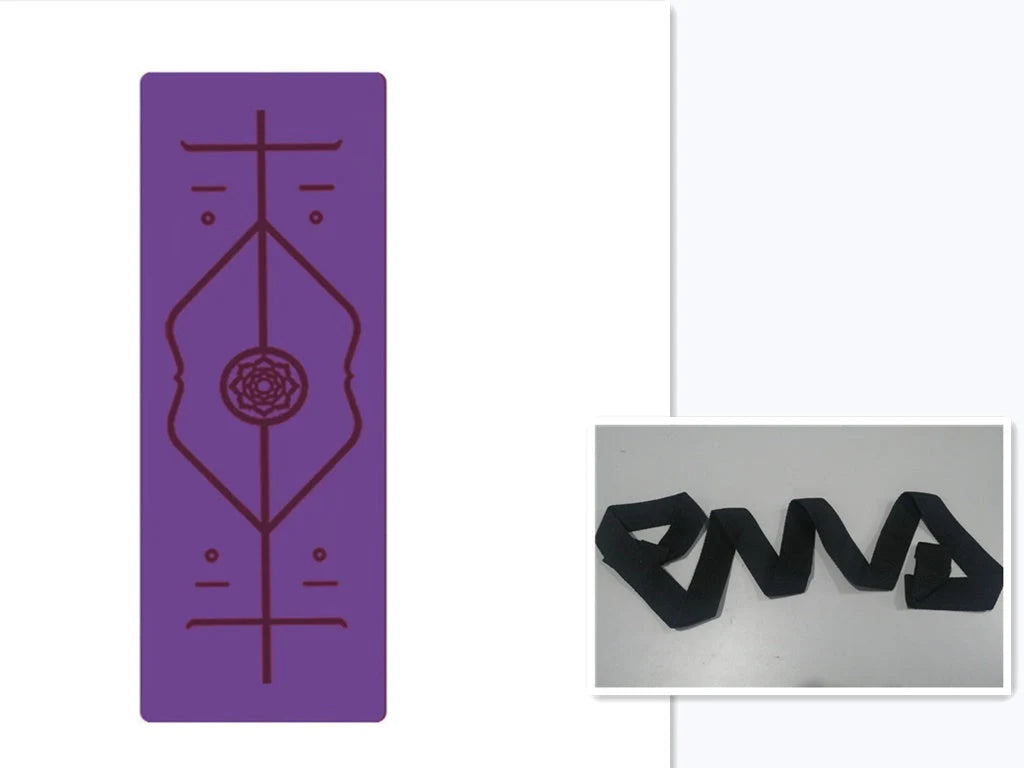Non-slip TPE yoga mat with position lines for beginners, eco-friendly and durable