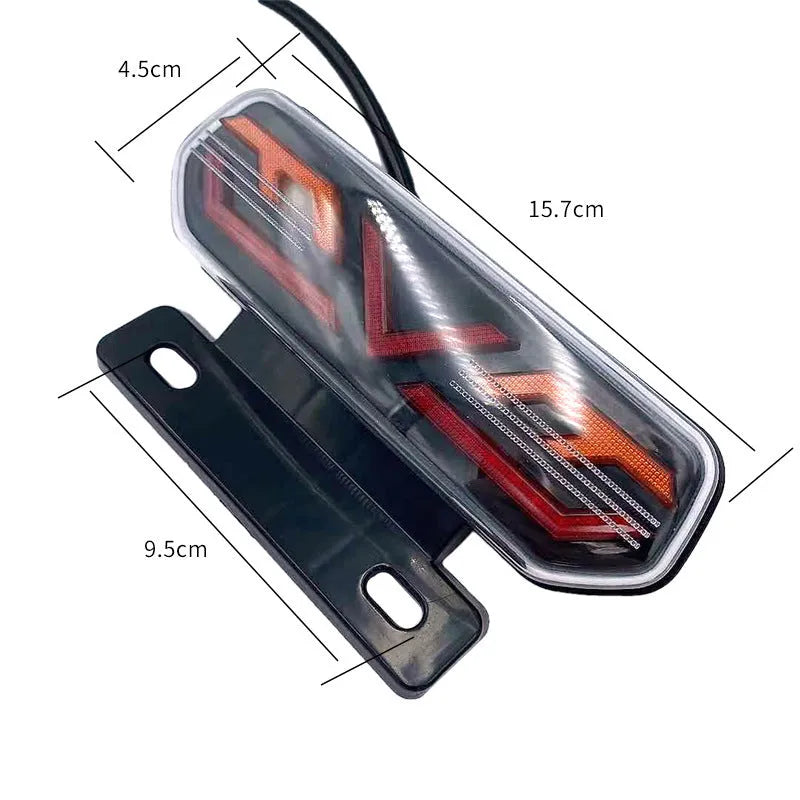 Simple Home Motorcycle LED Rear Lamp 12V plastic driving brake steering light