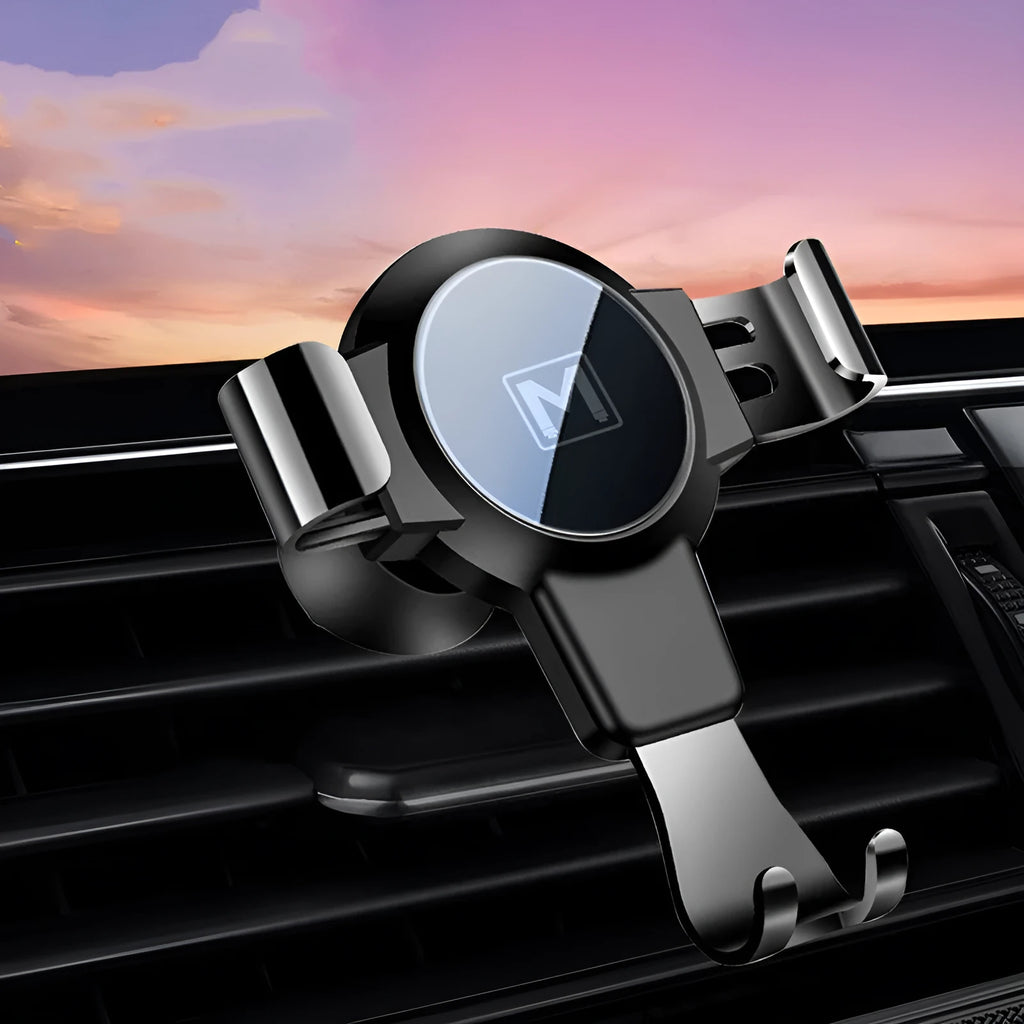 Black S4 Gravity Mirror ABS mobile phone bracket mounted on car air conditioning vent
