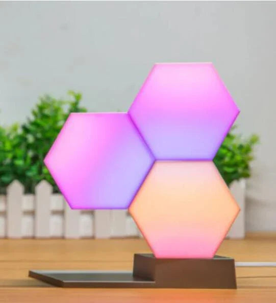 Smart Quantum Lamp with voice control, customizable color lighting, and modular design for home decor