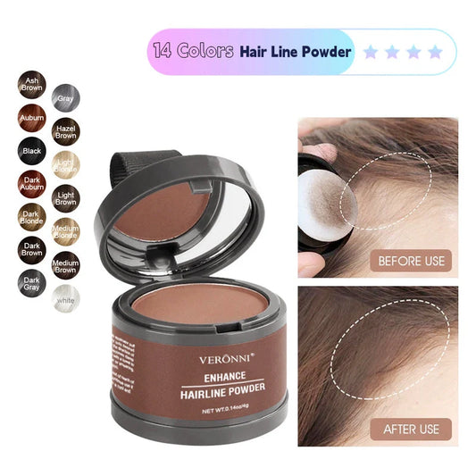 14 Colour Hair Line Powder for instant waterproof coverage of sparse or white hair