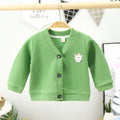 Baby cotton knitwear cardigan jacket in soft fabric, long sleeves, available in multiple colours for girls