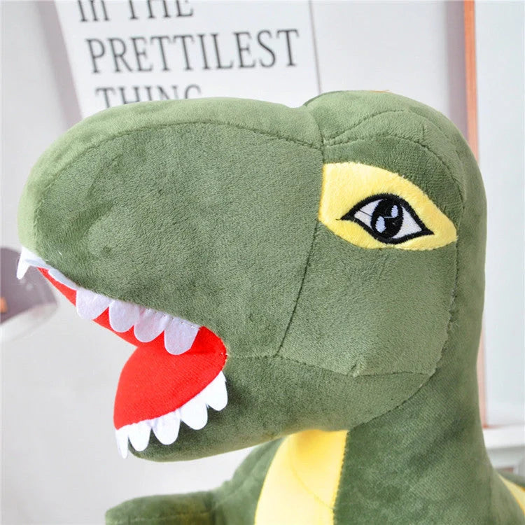 Cartoon Tyrannosaurus plush toy with reversible sequins for kids