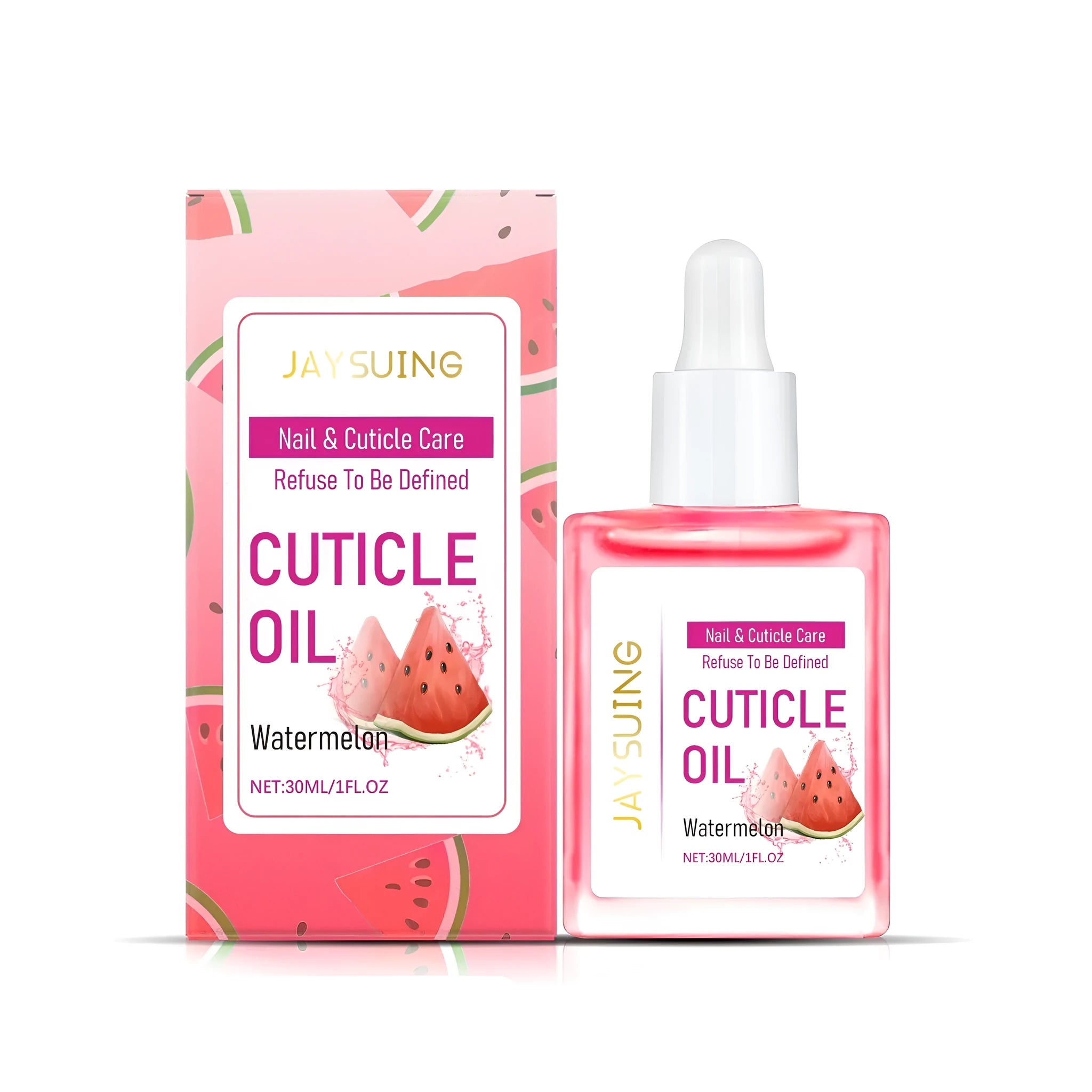 30ml bottle of Watermelon Nail Care Oil with dropper