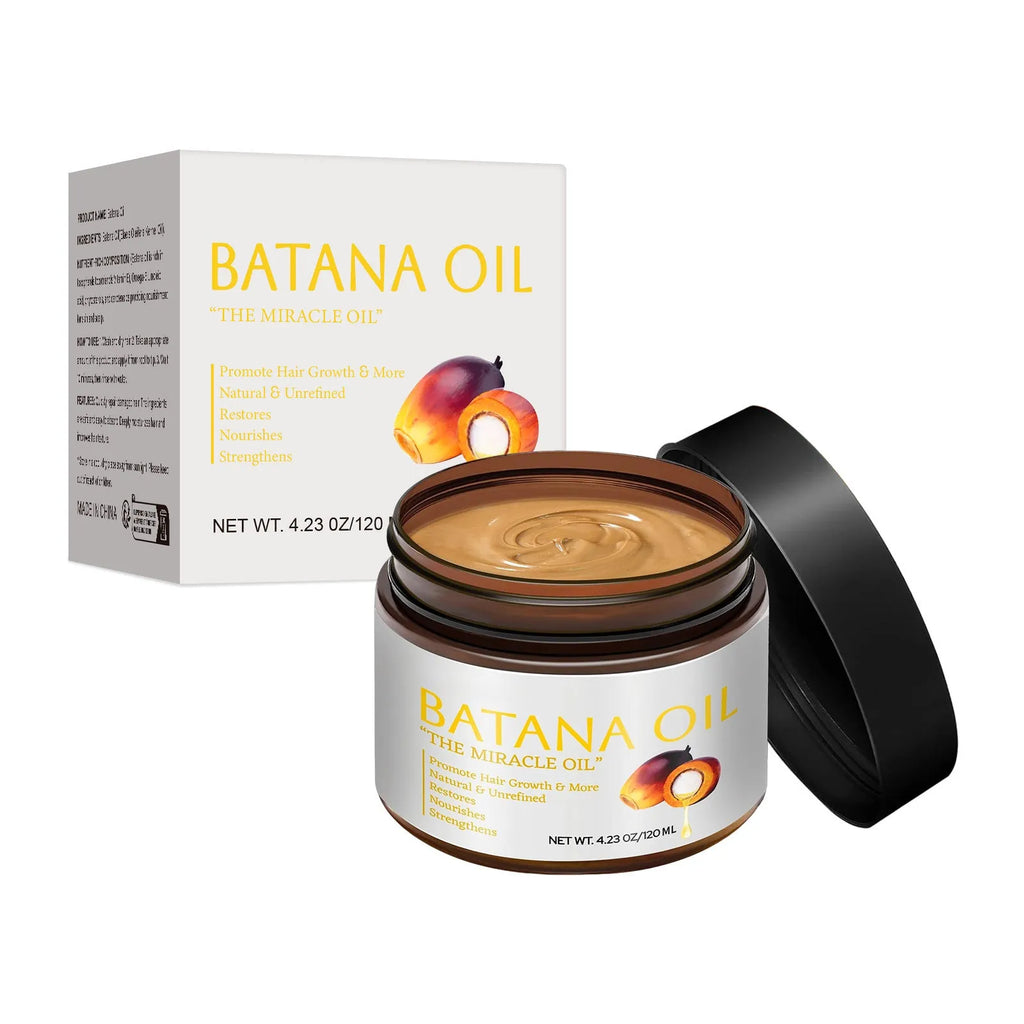 Batana Hair Mask bottle with 120ml net content for frizzy hair treatment