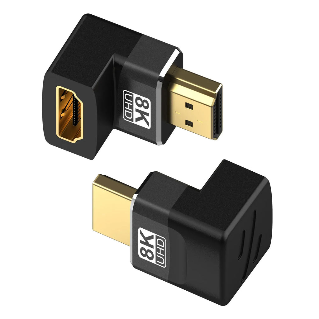 8K HDMI interface converter male to female with gold-plated connectors and PVC cable, 1m length
