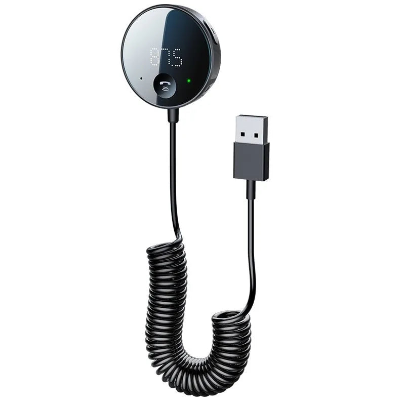 Hands-free call receiver vehicular Bluetooth MP3 player with 1.1 inch display and USB power for car use