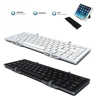 Intelligent Pocket Folding Keyboard Travel Edition in black and white