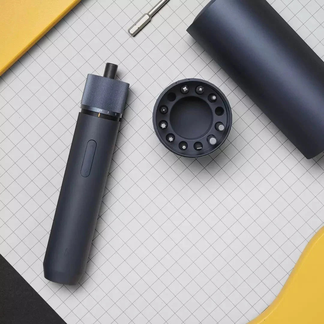 Compact cordless hand drill with LED light and rechargeable battery