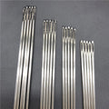 Set of five long steel sewing needles with 1.8mm body thickness and 7mm eye in a pack