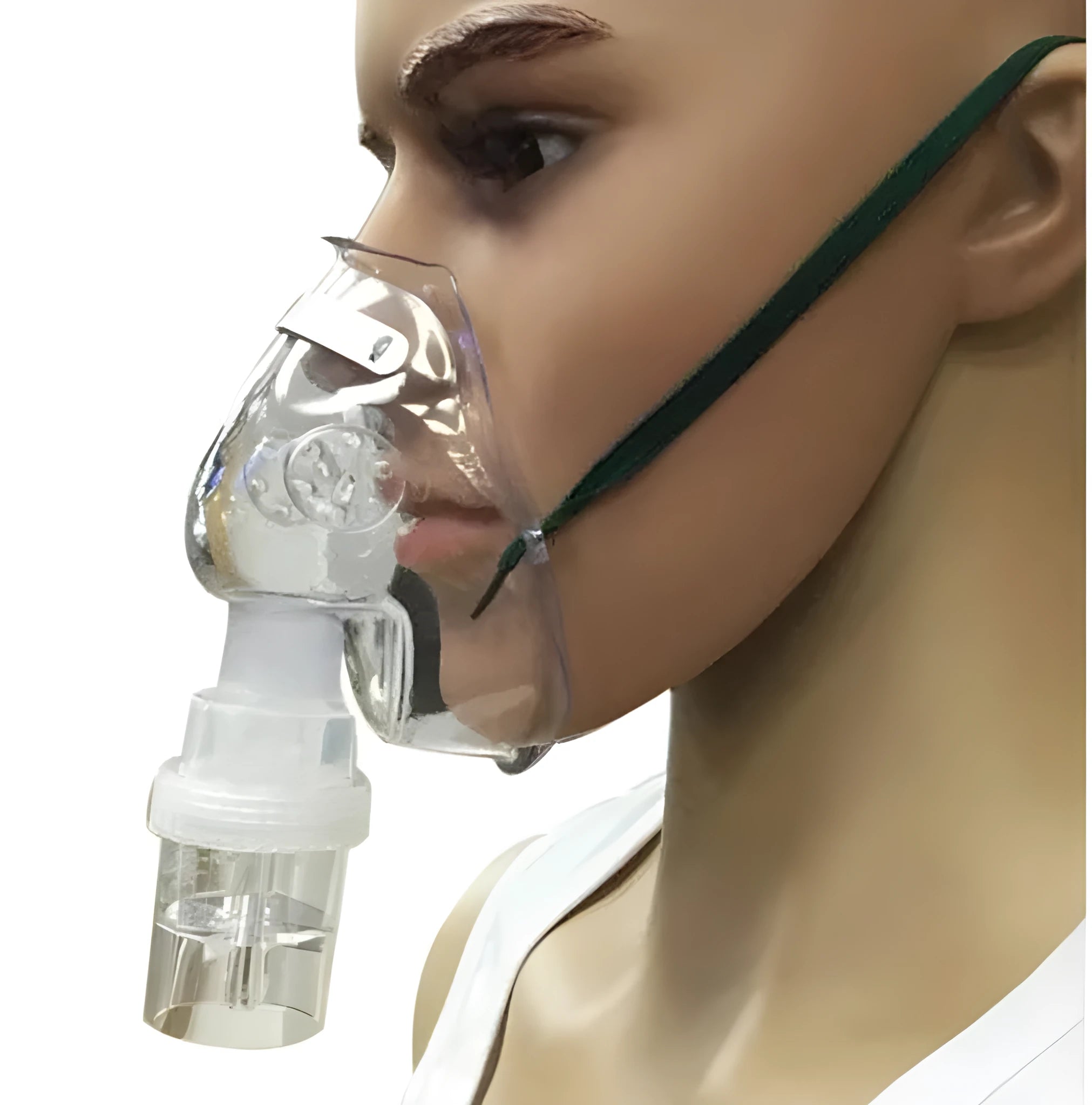 Flexible plastic wire mask aid with silicone cushion for improving surgical mask nose bridge fit.