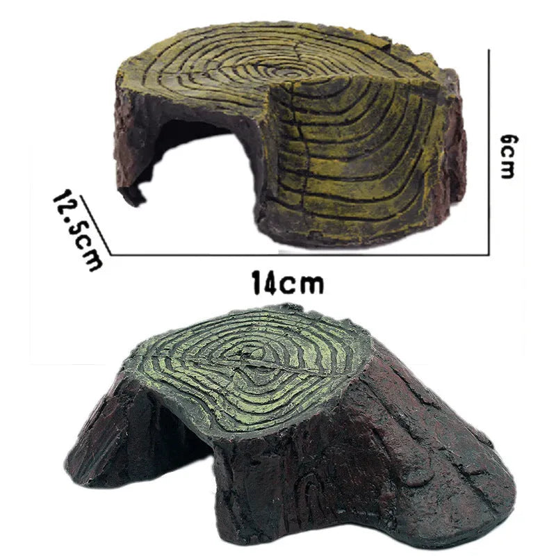 Resin turtle basking platform round style 14x12.5x6cm for aquarium decoration