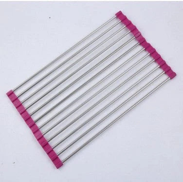 Stainless steel folding kitchen sink rack in various colours and sizes