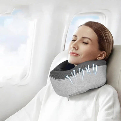 Comfortable U-Shaped Travel Neck Pillow with Memory Foam for Airplanes and Commutes