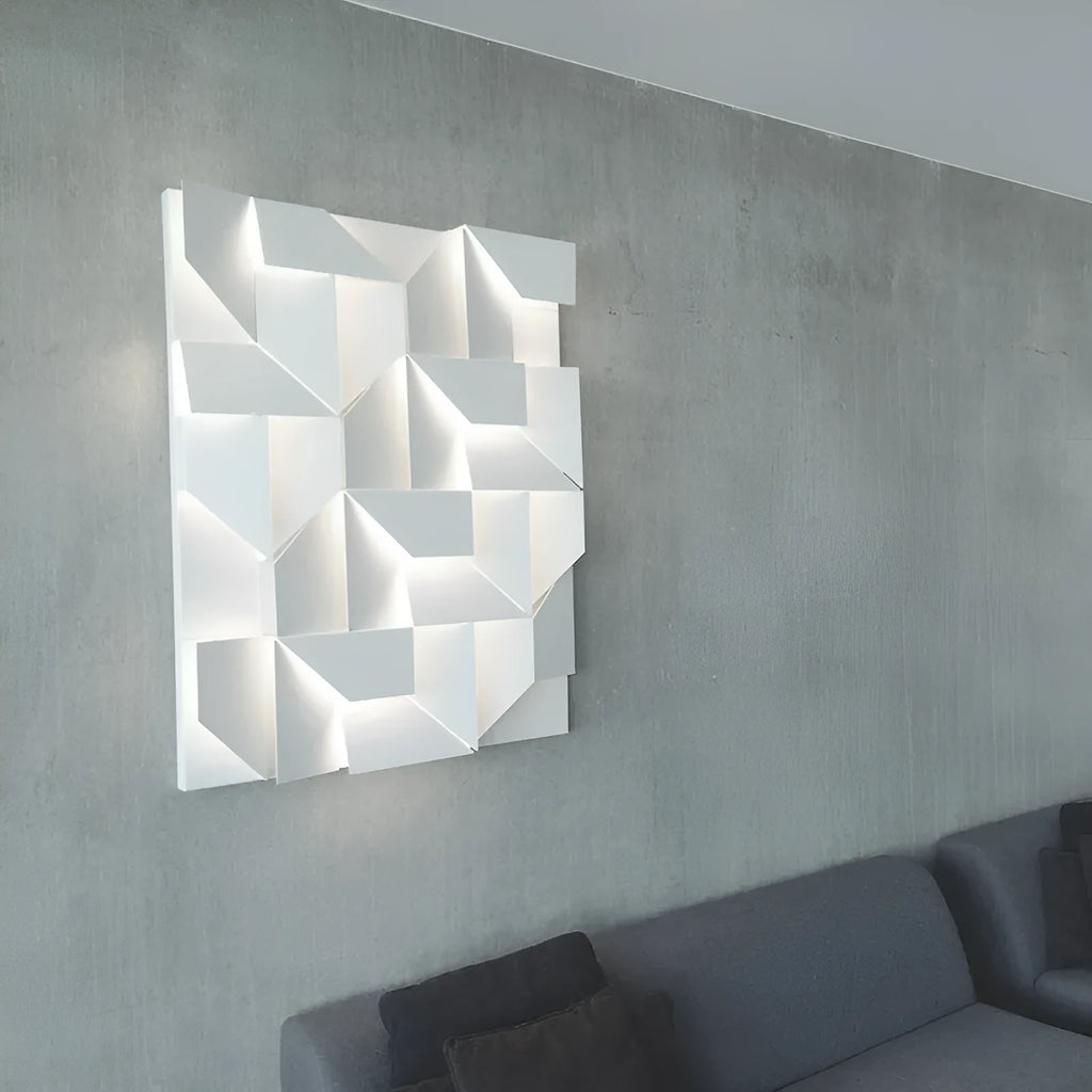 Creative Nordic wall lamp with iron shade and stepless dimming in a living room background setting